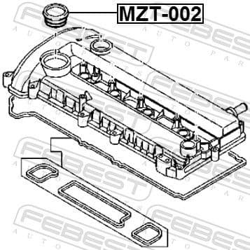 Gasket, oil filler neck cap MZT-002 - image 2