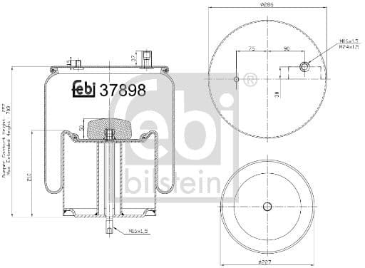 Bellow, air suspension 37898