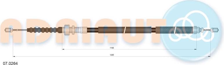 Cable Pull, parking brake 07.0264