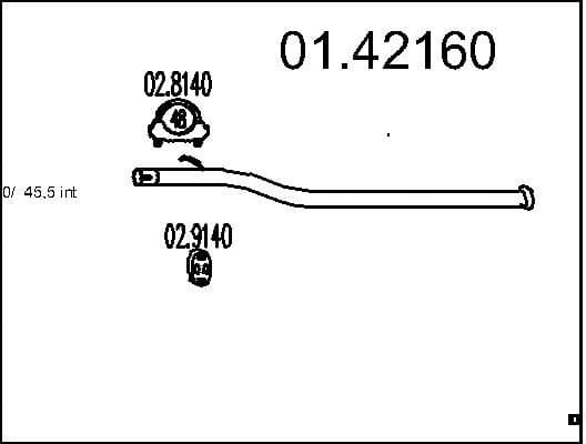 Exhaust Pipe 01.42160