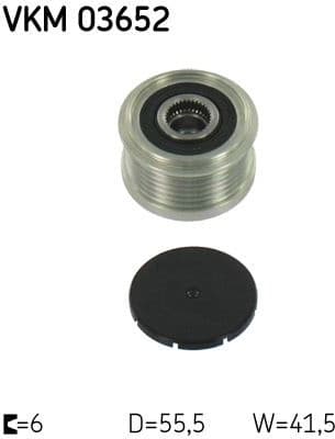 Alternator Freewheel Clutch VKM 03652 - image 2