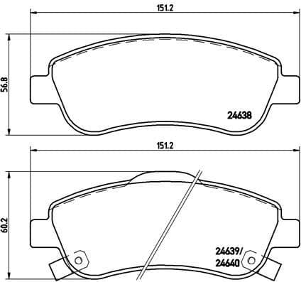 Brake Pad Set, disc brake XTRA LINE P 28 045X