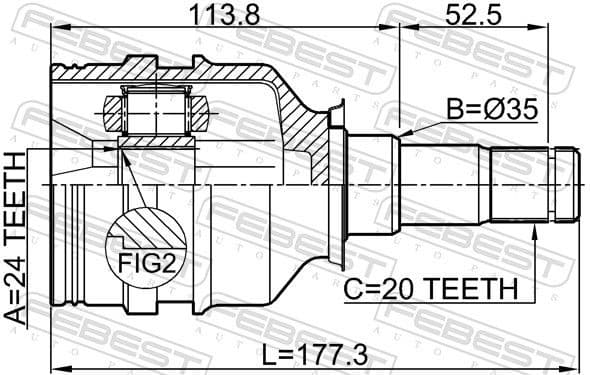 Joint Kit, drive shaft 0111-220LH - image 2