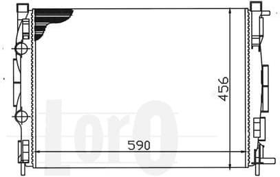 Radiator, engine cooling LORO 042-017-0038 - image 2