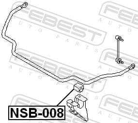 Mounting, stabiliser bar NSB-008 - image 2