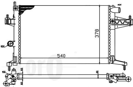 Radiator, engine cooling LORO 037-017-0024 - image 2