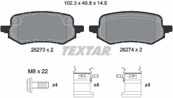 Brake Pad Set, disc brake 2627301
