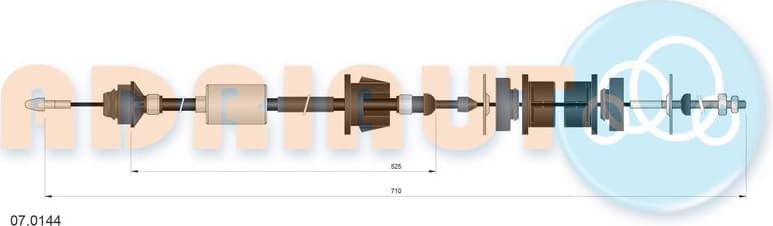 Cable Pull, clutch control 07.0144