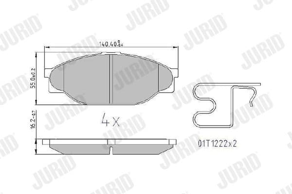 Brake Pad Set, disc brake 572378J