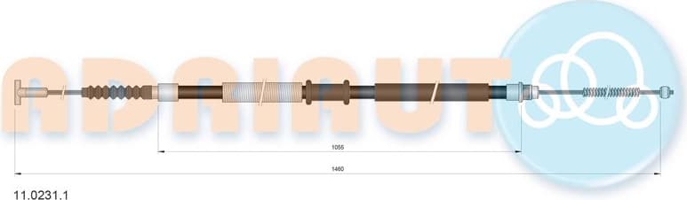 Cable Pull, parking brake 11.0231.1
