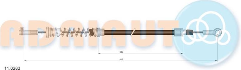 Cable Pull, parking brake 11.0282