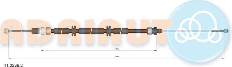 Cable Pull, parking brake 41.0239.2