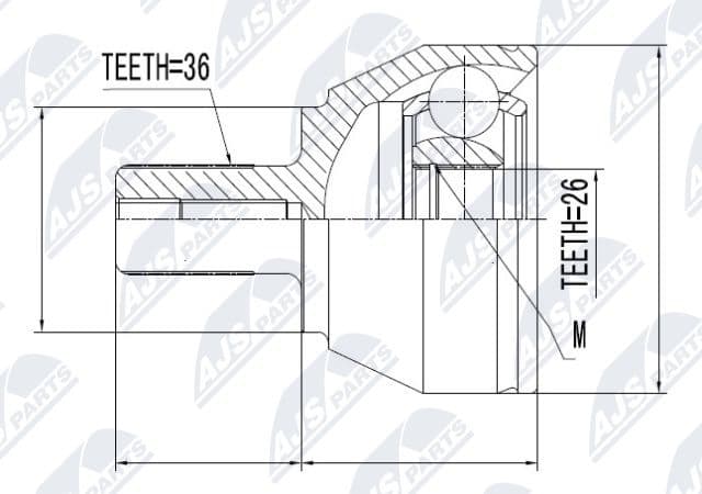 Joint Kit, drive shaft NPZ-VV-014