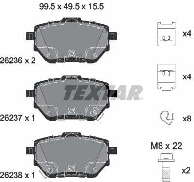 Brake Pad Set, disc brake Q+ 2623601