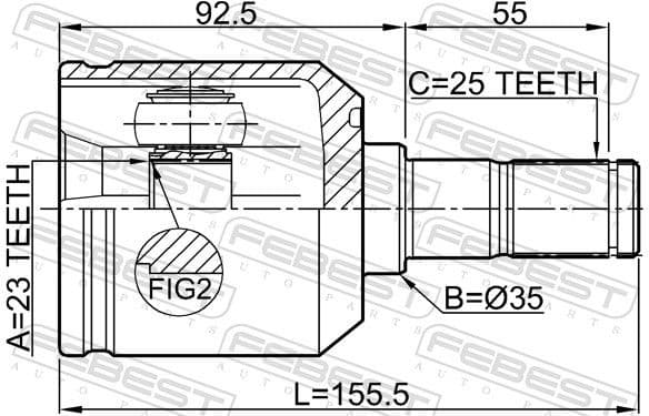 Joint Kit, drive shaft 1211-TUCRR - image 2
