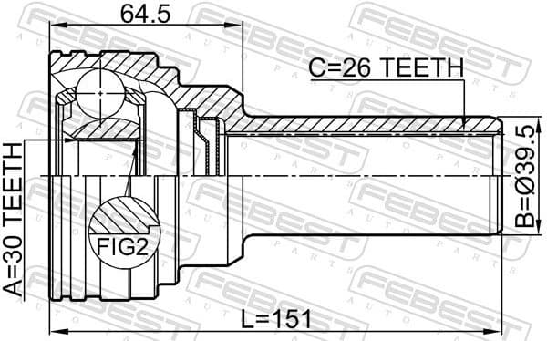 Joint, propshaft 0411-V97WSHA - image 2