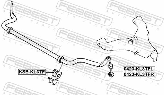Link/Coupling Rod, stabiliser bar 0423-KL3TFR