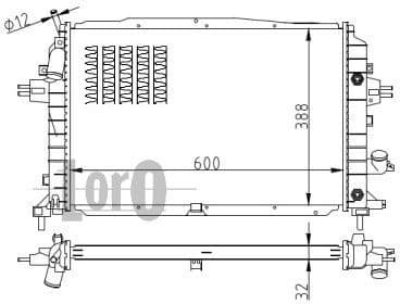 Radiator, engine cooling LORO 037-017-0088-B - image 2