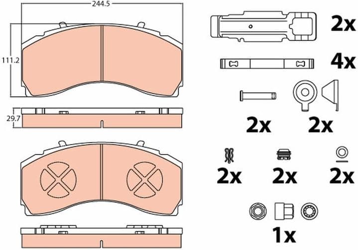 Brake Pad Set, disc brake GDB5111 - image 3