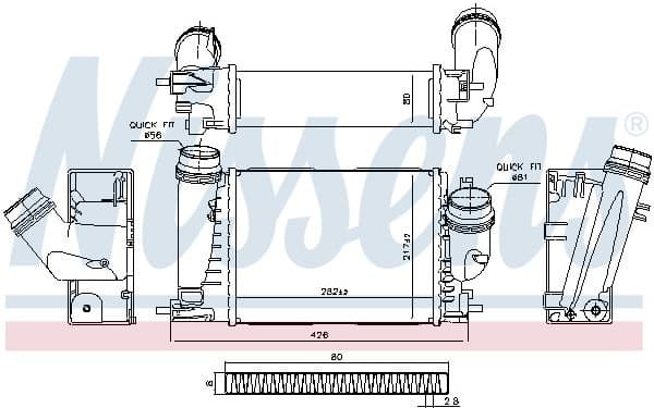 Charge Air Cooler ** FIRST FIT ** 961289