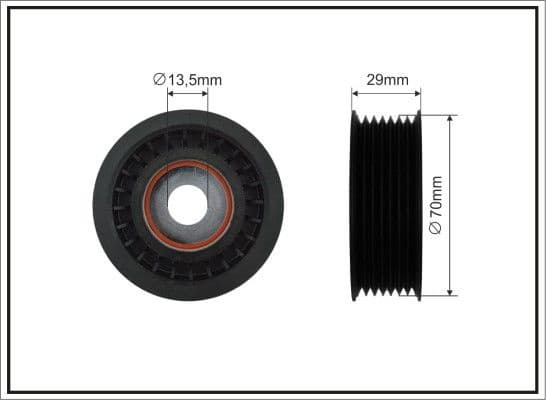 Deflection/Guide Pulley, V-ribbed belt 489-99