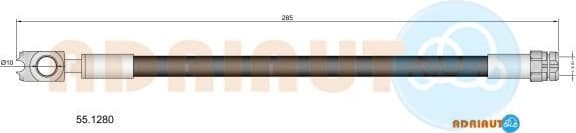 Brake hose rear 55.1280