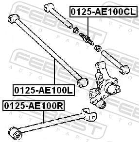 Control/Trailing Arm, wheel suspension 0125-AE100CL - image 2