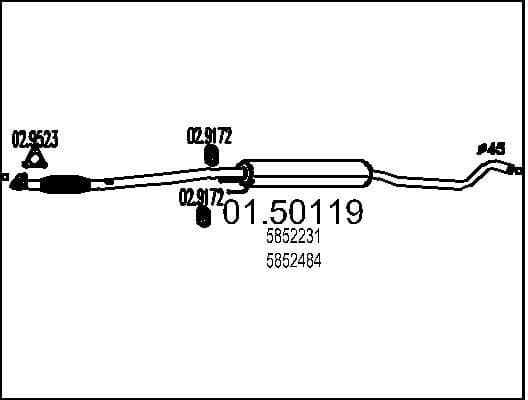 Centre Muffler 01.50119