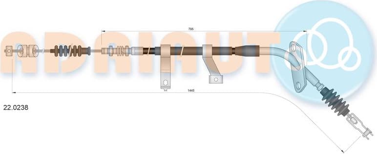 Cable Pull, parking brake 22.0238