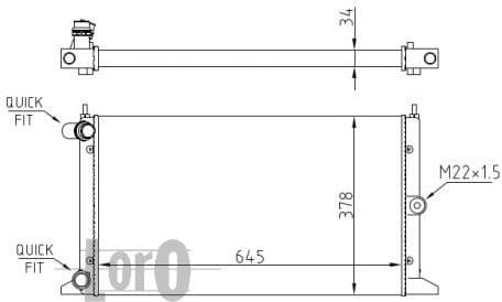 Radiator, engine cooling LORO 053-017-0048 - image 2