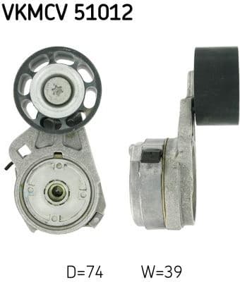 Belt Tensioner, V-ribbed belt VKMCV51012