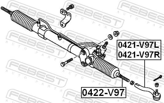 Tie Rod End 0421-V97R - image 2