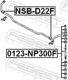 Link/Coupling Rod, stabiliser bar 0123-NP300F - image 2