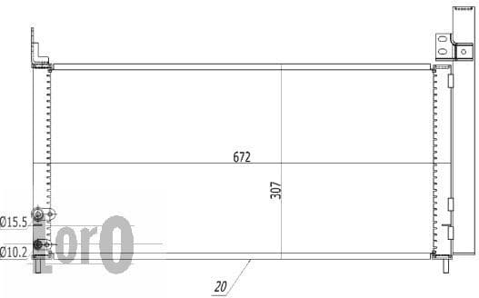 Condenser, air conditioning LORO 051-016-0017 - image 3