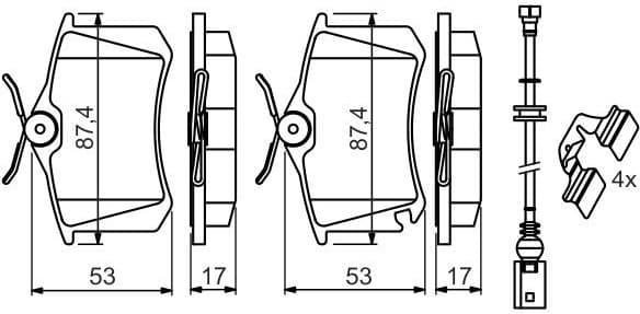 Brake Pad Set, disc brake 0986494598