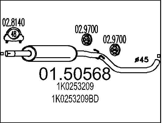 Centre Muffler 01.50568