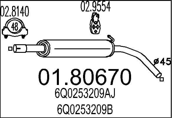 Centre Muffler 01.80670