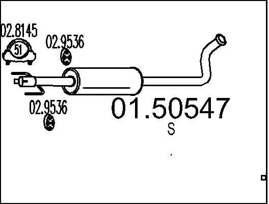 Centre Muffler 01.50547