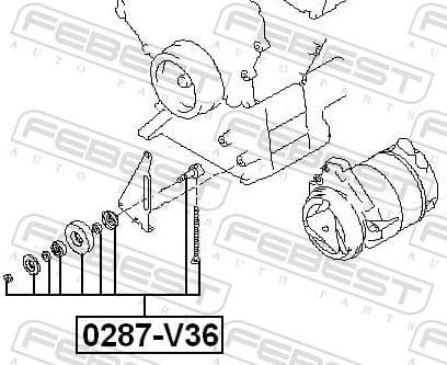 Tensioner Pulley, V-ribbed belt 0287-V36 - image 2