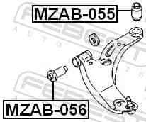 Mounting, control/trailing arm MZAB-055 - image 2