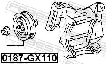 Tensioner Pulley, V-ribbed belt 0187-GX110 - image 2