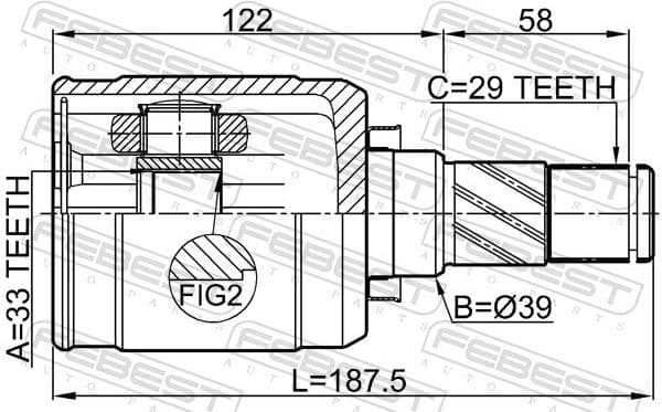 Joint Kit, drive shaft 0211-MR20MTLH