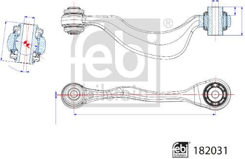 Control/Trailing Arm, wheel suspension 182031