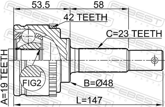 Joint Kit, drive shaft 0210-043A42