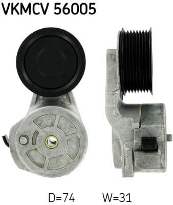 Belt Tensioner, V-ribbed belt VKMCV56005 - image 2