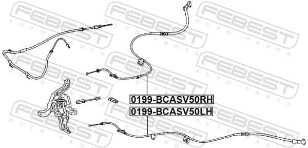 Cable Pull, parking brake 0199-BCASV50RH - image 2