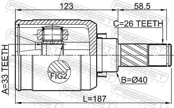 Joint Kit, drive shaft 0211-J10F6LH - image 2