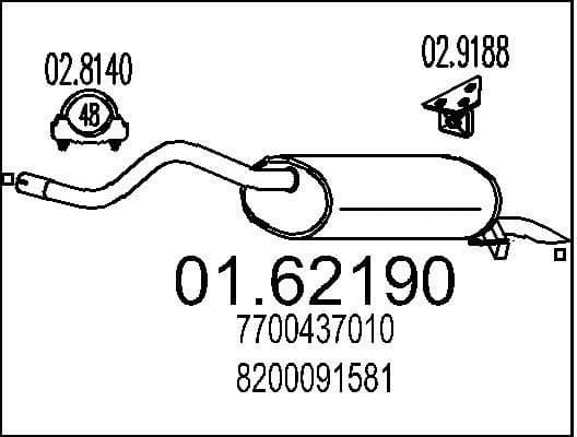 Rear Muffler 01.62190
