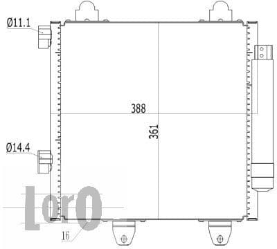 Condenser, air conditioning LORO 009-016-0022 - image 2