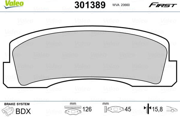 Brake Pad Set, disc brake ESSENTIAL 301389